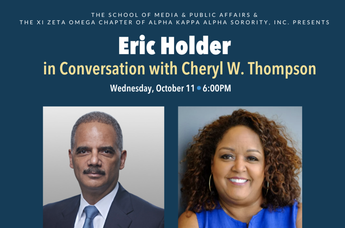 Eric Holder in Conversation with Cheryl W. Thompson