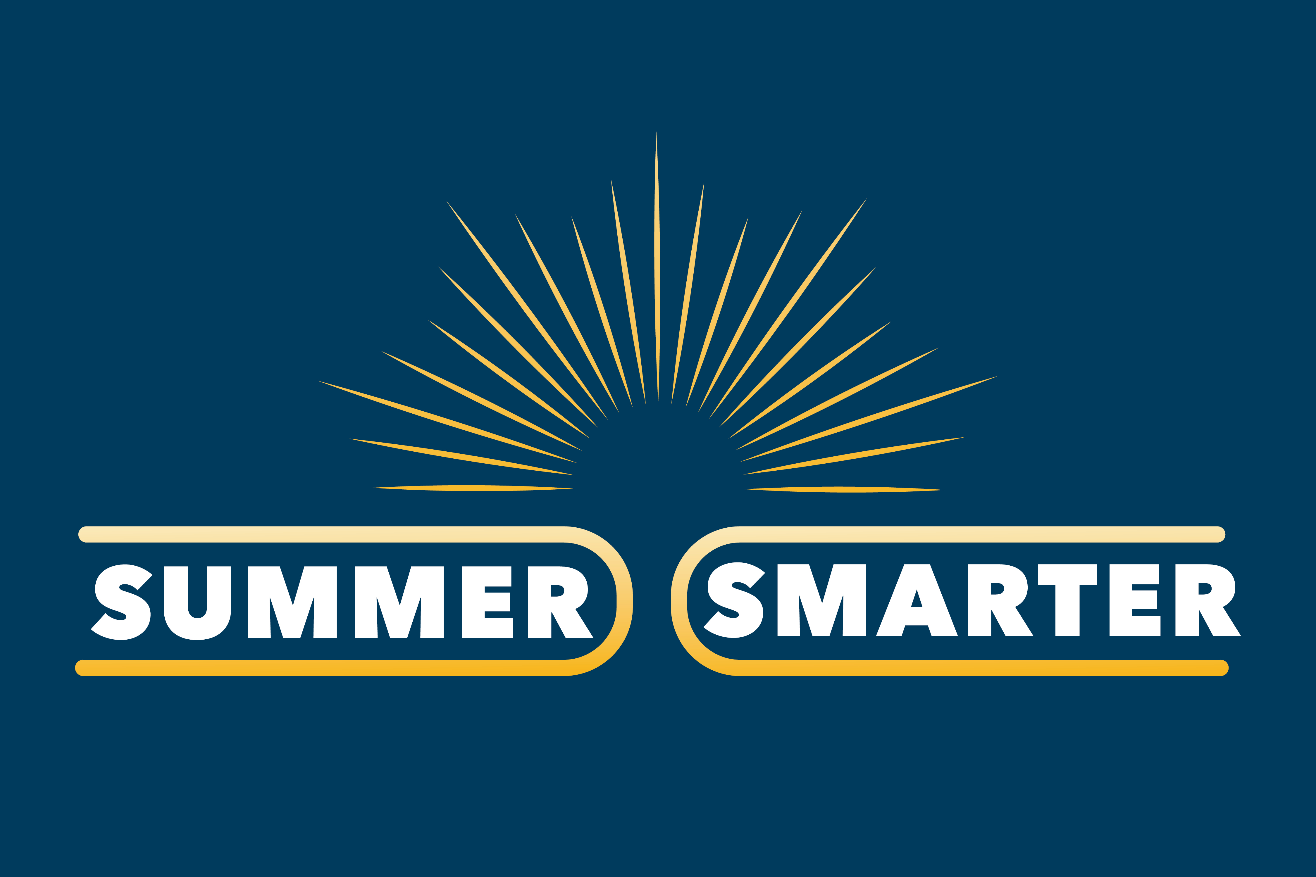 Summer, Smarter against a blue background