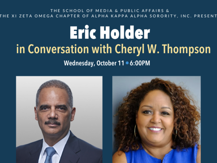 Eric Holder in Conversation with Cheryl W. Thompson