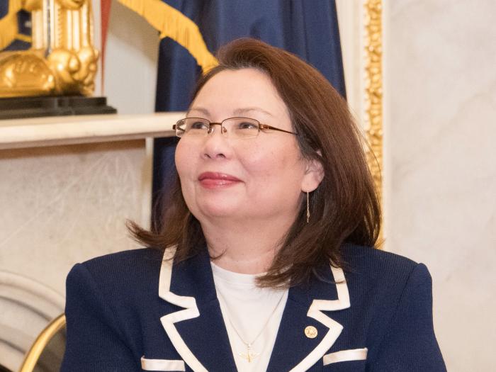 U.S. Senator Tammy Duckworth received the annual Walter Roberts Award for Congressional Leadership in Public Diplomacy at a ceremony on Capitol Hill.