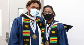 Students at graduation